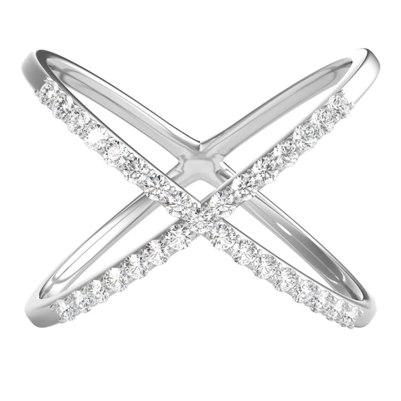 unknown Jewelry - Crisscross ring sz 10